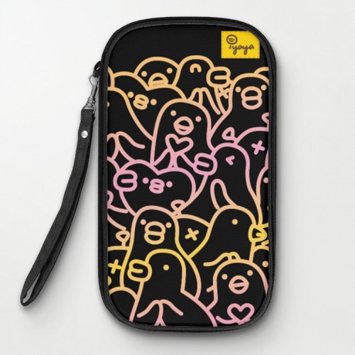 伸縮自如的雞與鴨｜塗鴉風 護照套