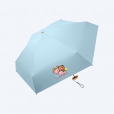 Pigx3金豬三兄弟與搞笑狼｜迷你晴雨兩用六折傘