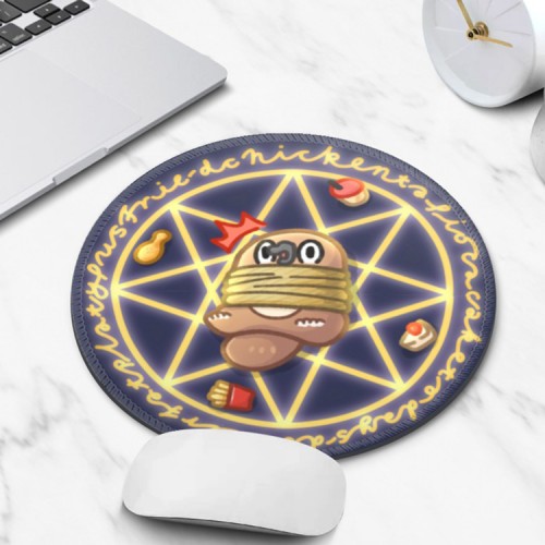 不友善的奇妙動物｜鎖邊式圓形滑鼠墊 -召喚陣的奇妙動物