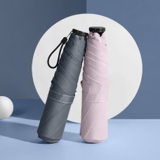 6骨輕量降溫雨傘黑膠防UV防曬傘 魔術貼款