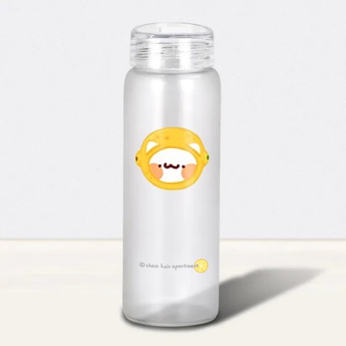 胸毛公寓｜透明磨砂玻璃瓶 17oz-小小的檸檬頭